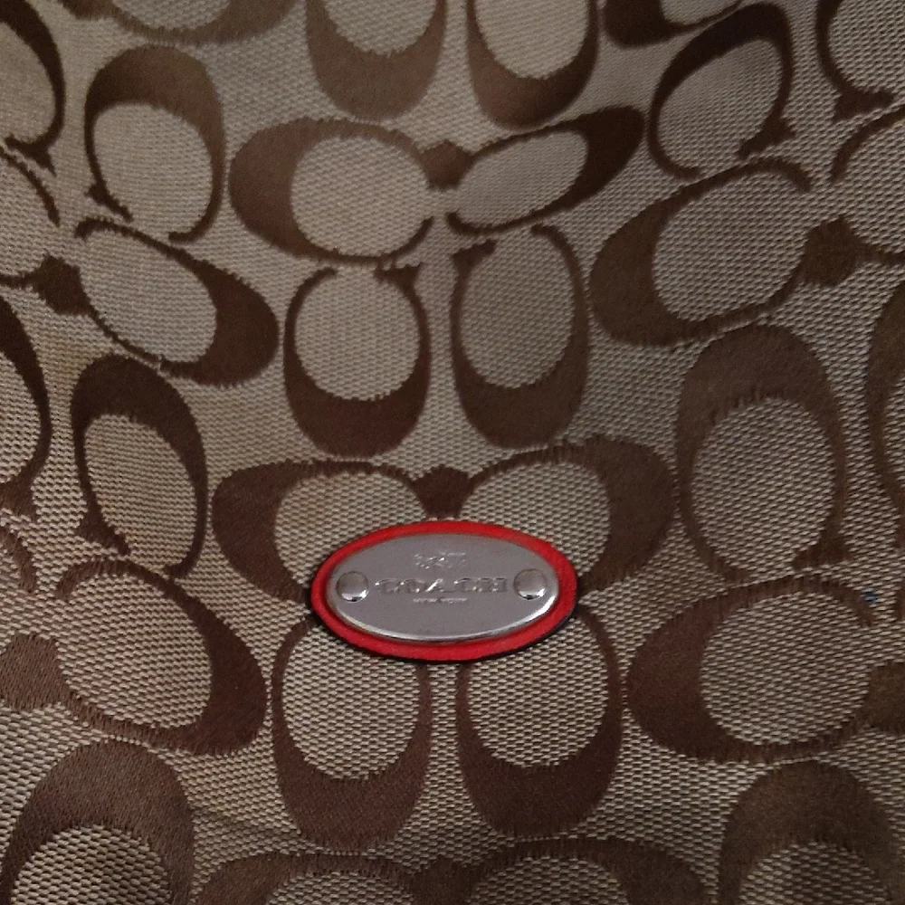 Coach Rehab Hobo Bag Brown With Orange/Red Interior 12x12. 🧡🧡❤️❤️❤️ - Picture 3 of 7